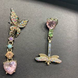 Butterfly & Dragonfly Betsey Johnson Earrings